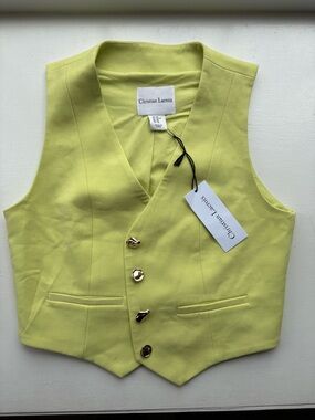 Christian Lacroix Bright Lemon Yellow Buttoned Vest
